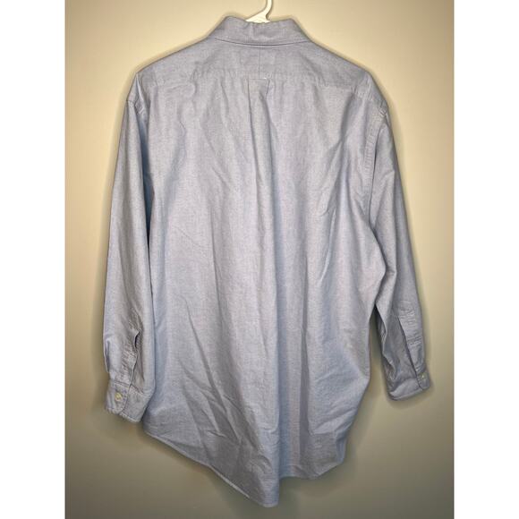 2000s Ralph Lauren Yarmouth Chambray Blue Old Money Capsule Button Up Shirt L - Picture 4 of 4